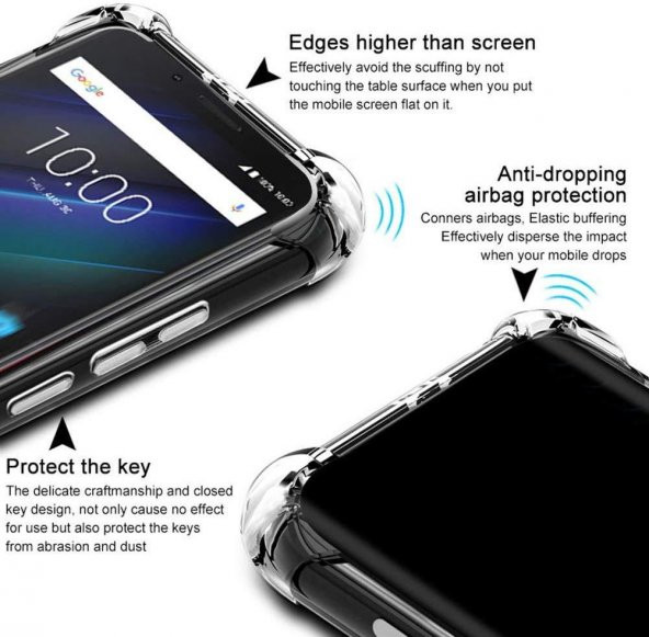 Xiaomi Redmi Note 8 Airbagli Darbe Önler Şeffaf Zırh Kılıf - 7