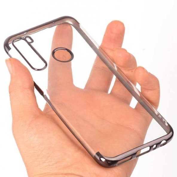 Xiaomi Redmi Note 8 Köşeleri Renkli Şeffaf Kamera Korumalı Kılıf - 11