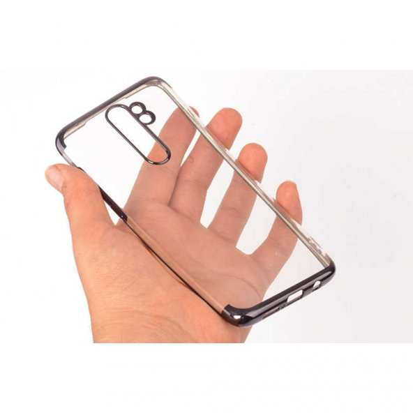 Xiaomi Redmi Note 8 Pro Köşeleri Renkli Şeffaf Kamera Kor. Kılıf