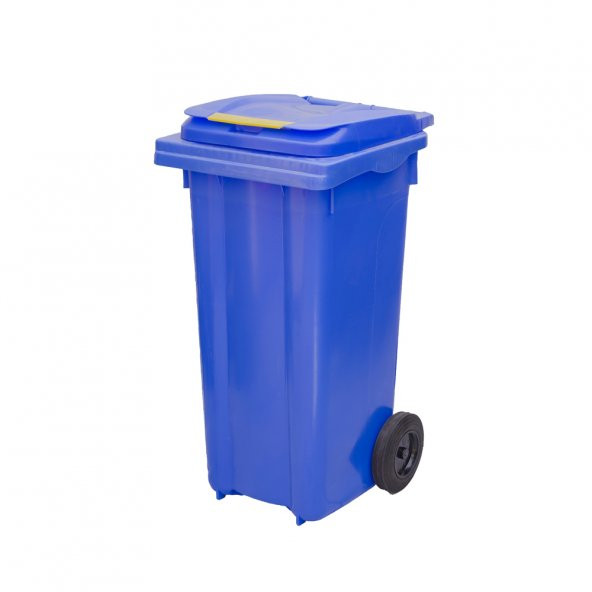 120 Litre Plastik Çöp Konteyneri Mavi