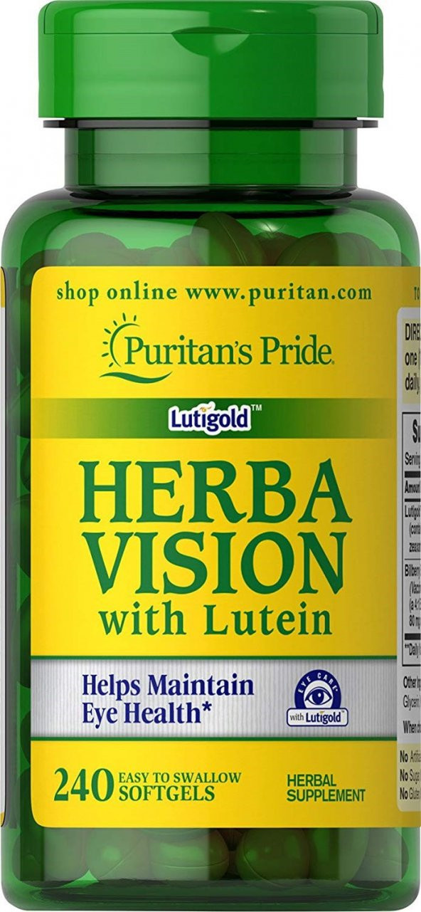 Puritans Pride Herba Vision Lutein Göz Vitamini 240 Tablet