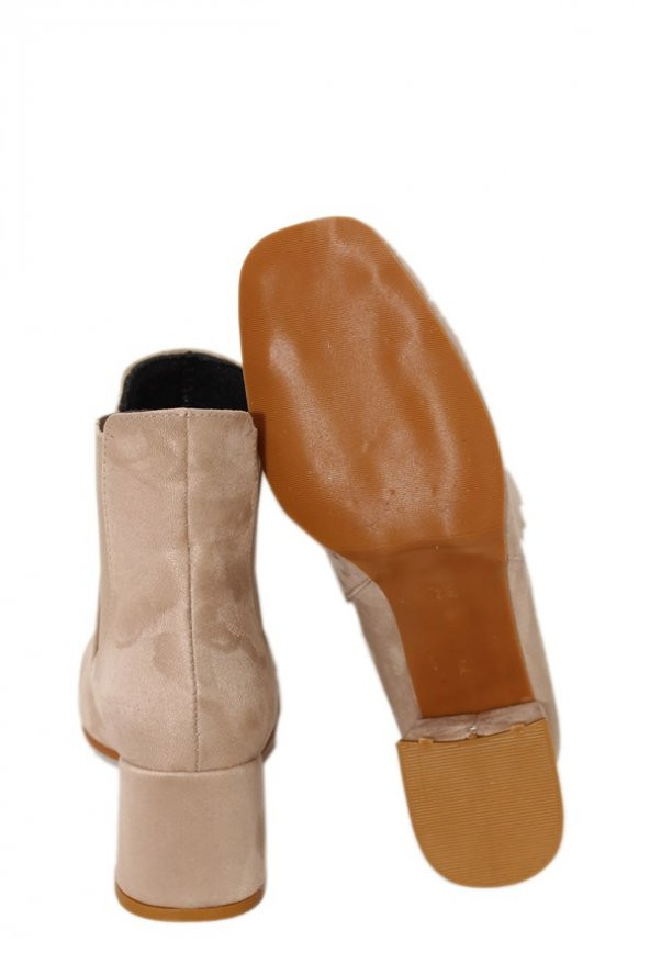 391201Bej Kadın Topuklu Ayakkabı - 3