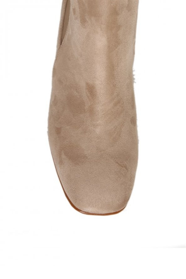391201Bej Kadın Topuklu Ayakkabı - 4