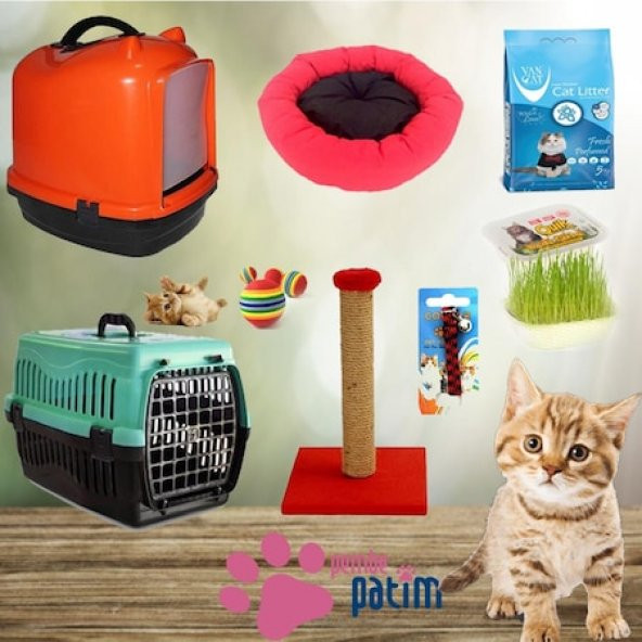Kedi Tuvalet Seti ve İhtiyaçları 8Lİ Paket-PKT-2