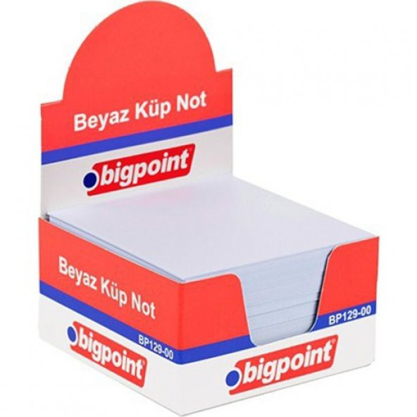 Bigpoint Küp Not Kağıdı Beyaz 8X8cm