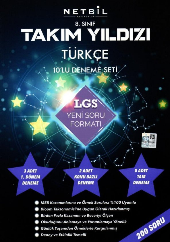 Netbil Takım Yıldızı 8. Sınıf Türkçe 10lu Deneme Seti