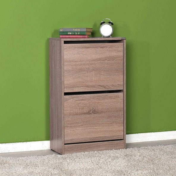 Flat Duo 2 Katlı Ayakkabılık Dolabı - Latte - 4
