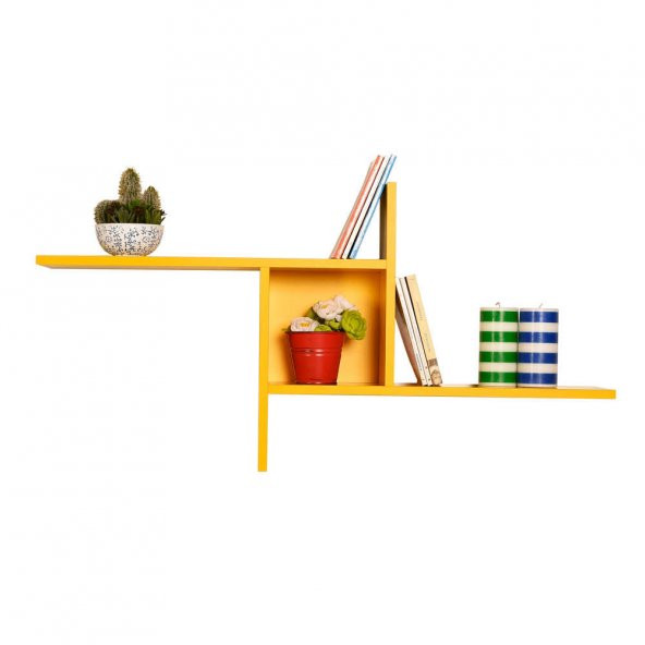Adore Plus Dekoratif Duvar Rafı RAF-04-SR-1 Sarı - 9