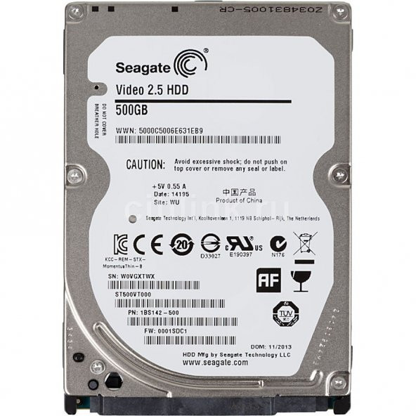 Seagate 500GB 2.5" Cache Sata 3 Sabit Disk ST500VT000