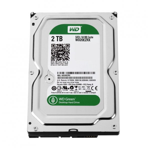 WD Green 2TB Intellipower Sata 3.0 64Mb 3,5 Sabit Disk (WD20EZRX)