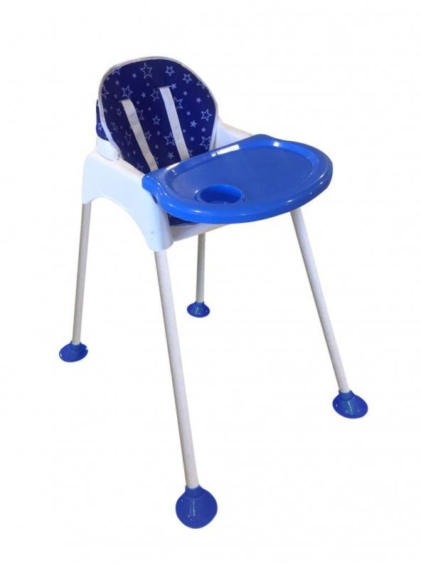 Minigo High Chair Ped Hediyeli Mama Sandalyesi - Mavi