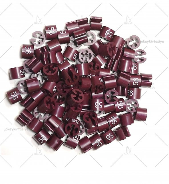 ASKI için BASKILI KAHVE (56)' Benden Boncuğu (100 Adet)