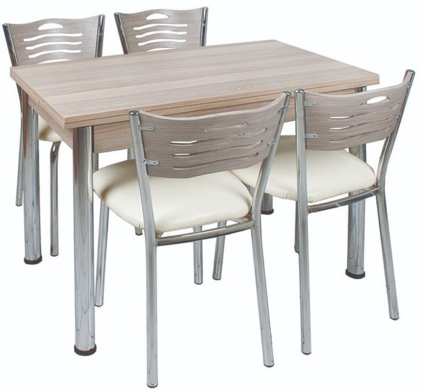 Mutfak Masası ve 4 Adet Sandalye Takımı Özel Ölçü 55x100 Açılır