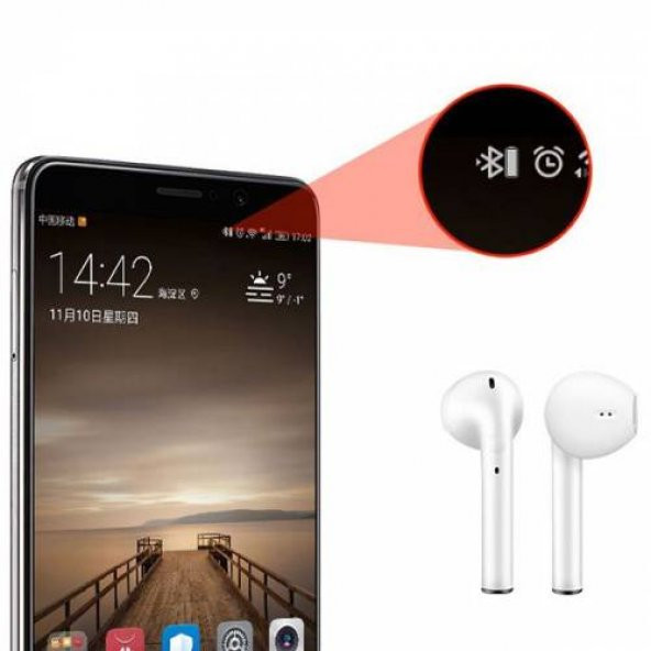 Dokunmatik Kablosuz Bluetooth Kulaklık XİAOMİ REDMİ 8 UYUMLU - 5