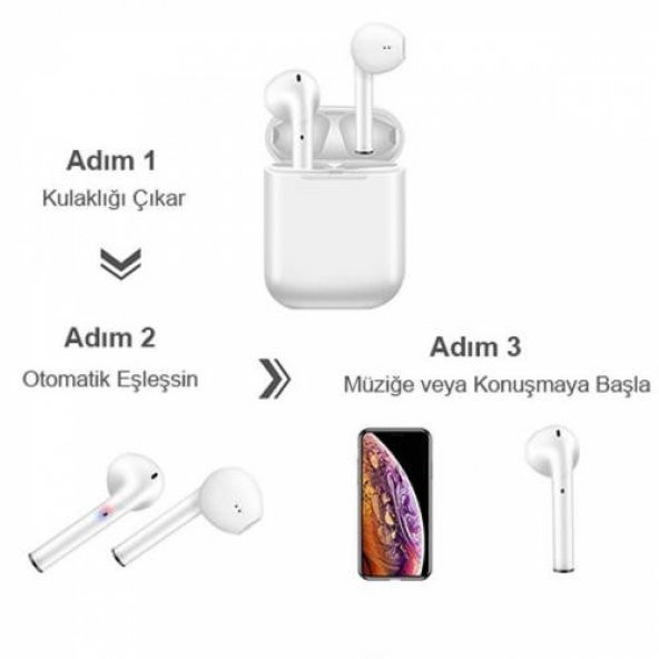 Dokunmatik Kablosuz Bluetooth Kulaklık XİAOMİ REDMİ 8 UYUMLU - 12
