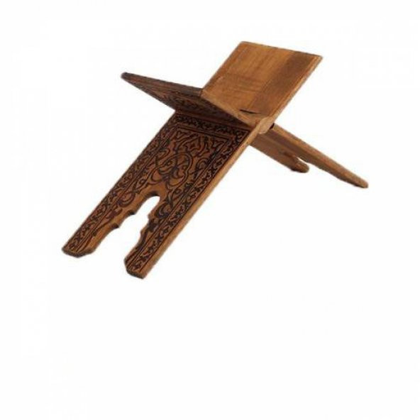 Hediyelik Rahle Ahşap Yakma Desenli Rahle 55 cm - 3