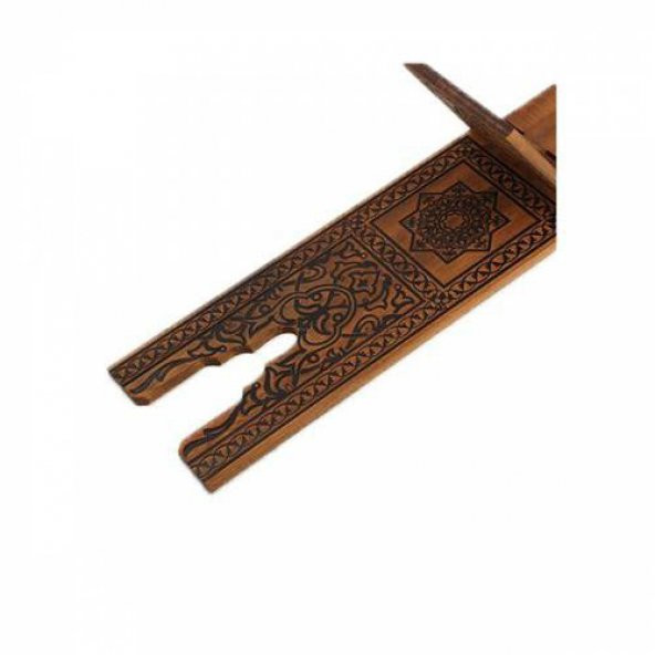Hediyelik Rahle Ahşap Yakma Desenli Rahle 75 cm - 2