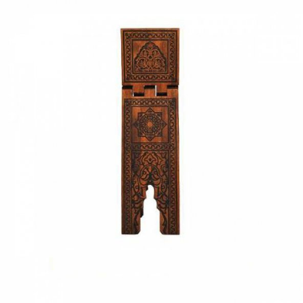 Hediyelik Rahle Ahşap Yakma Desenli Rahle 75 cm - 3