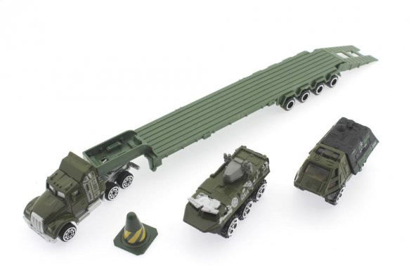 Tır ve Panzerli Metal Askeri Araç Seti - 3