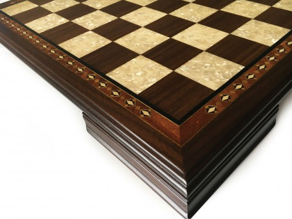 Helena Wood Art El Yapımı Ahşap Satranç Tablası 48cm - 6