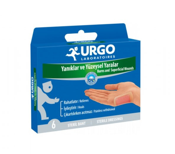 Urgo Yanıklar ve Yüzeysel Yaralar için Steril Bant 6 Adet
