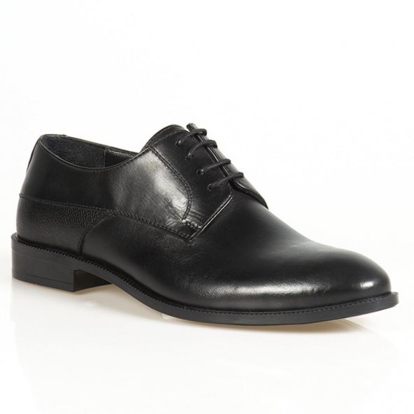 Klasik Bağcıklı Siyah Hakiki Deri Ayakkabı CNR262