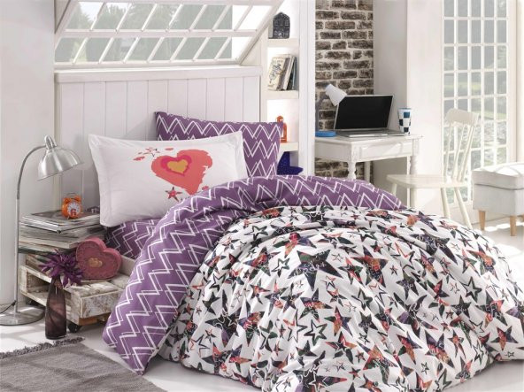 Hobby Poplin Carmen Tek Kişilik Nevresim Takımı