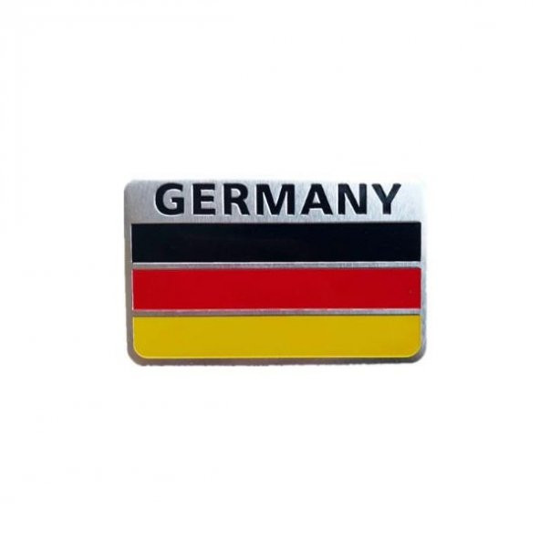 Alman Bayrağı Tasarımlı Alüminyum Sticker Etiket