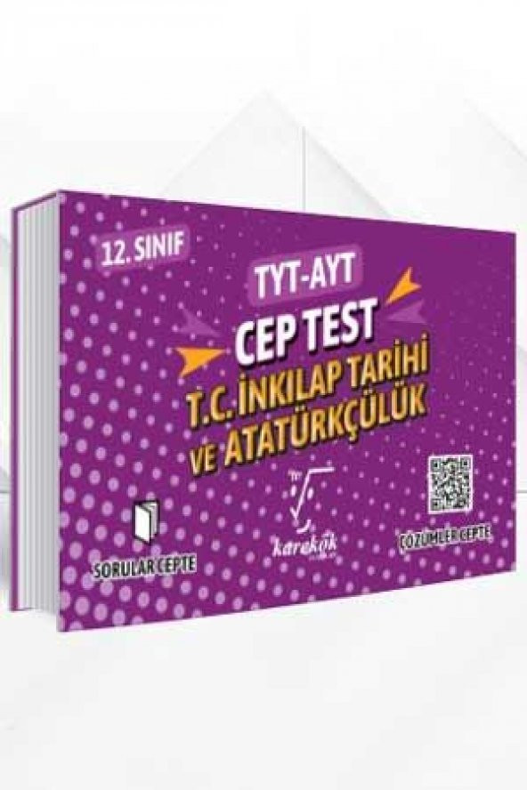 2020 TYT AYT T.C İnkilap Tarihi ve Atatürkçülük Cep Test Karekök Yayınları