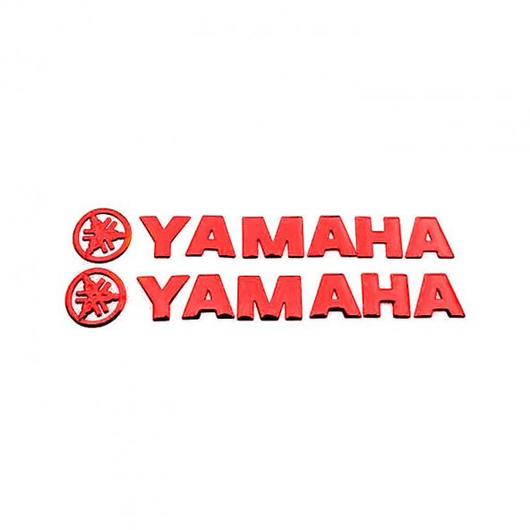 Yamaha Kabartmalı Sticker Etiket Yapıştırma Kırmızı