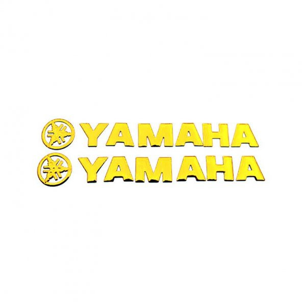 Yamaha Kabartmalı Sticker Yapıştırma Altın