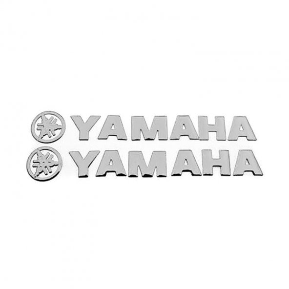 Yamaha Kabartmalı Sticker Yapıştırma Gümüş