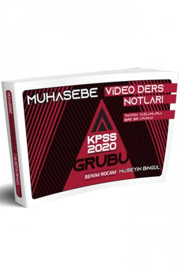 2020 KPSS A Grubu Muhasebe Video Ders Notları Benim Hocam Yayınları