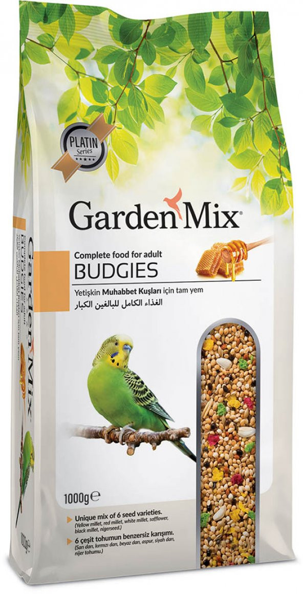 Garden Mix Platin Ballı Muhabbet Kuş yemi 1000 gr ( 5 Adet )