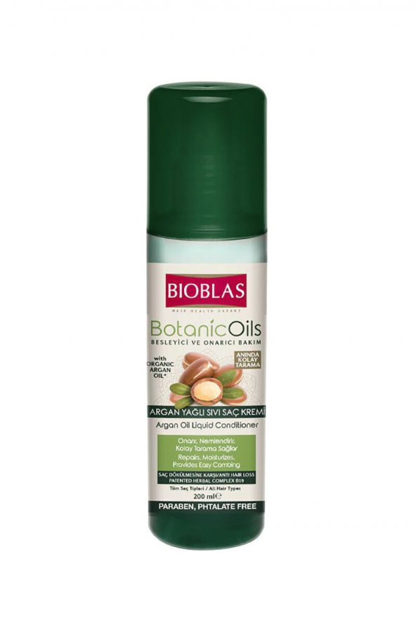 Bioblas Sıvı Saç Kremi Botanic Oils Argan Yağlı Besleyici Onarıcı 200 ml