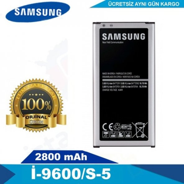 Samsung Galaxy S5 İ9600 S5 Orjinal Batarya Pil 2800 mAh ( BARKODLU )