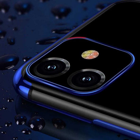 Apple iPhone 11 Kamera Korumalı Köşeleri Renkli Şeffaf Kılıf - 4