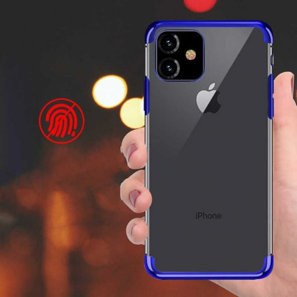 Apple iPhone 11 Kamera Korumalı Köşeleri Renkli Şeffaf Kılıf - 5
