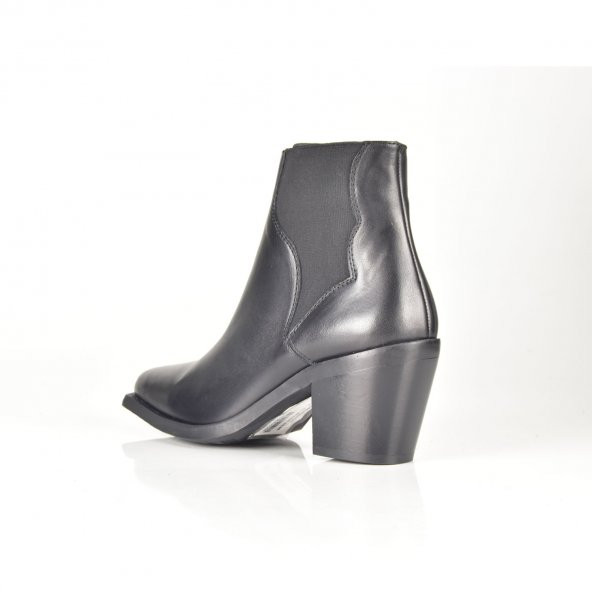 AYAKKALBİN 0701 SİYAH CLASSIC SKIN TOPUKLU KADIN BOT - 3