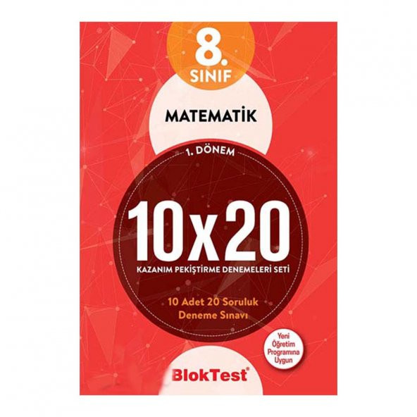 8.Sınıf 1.Dönem Matematik 10x20 Kazanım Pekiştirme Denemeleri Seti Blok Test Yayınları