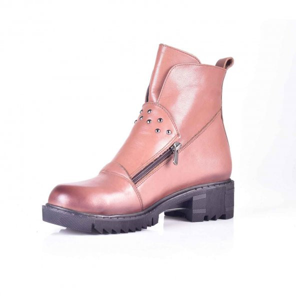 AYAKKALBİN 3706 VİZON CLASSIC SKIN TOPUKLU KADIN BOT - 2