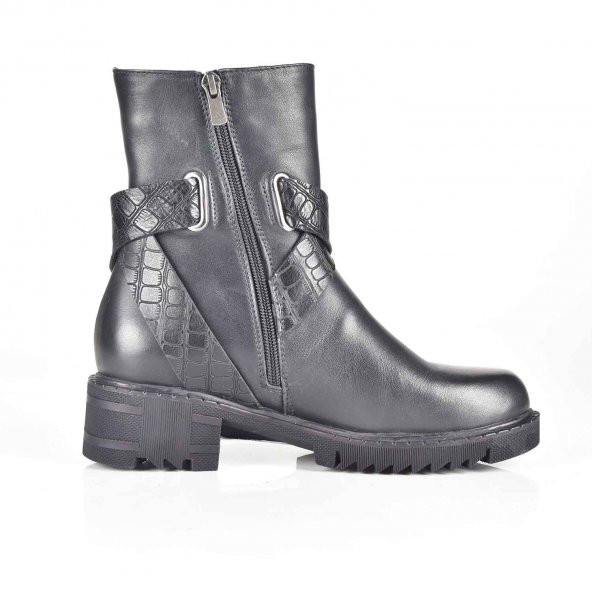AYAKKALBİN 3101 SİYAH-939 BLET SKIN TOPUKLU̇ KADIN BOT - 3