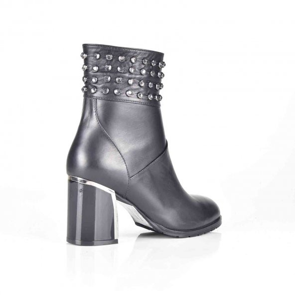 AYAKKALBİN 0501 SİYAH CLASSIC SKIN TOPUKLU KADIN BOT - 2