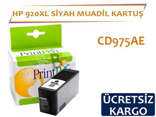 HP 920 XL Siyah Muadil Kartuş CD975AE