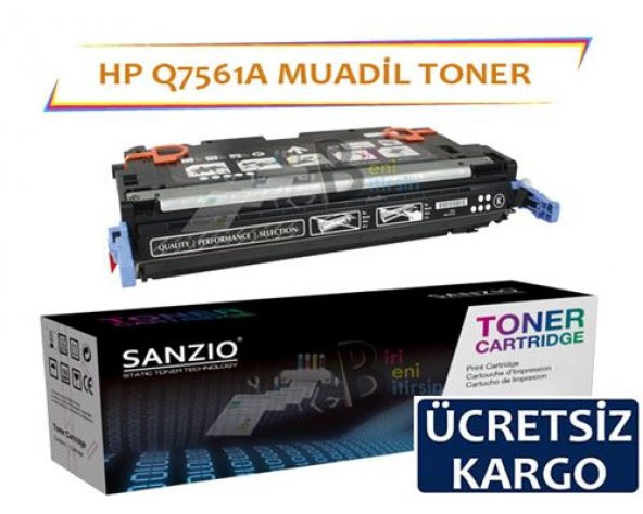 Hp Color LaserJet Q7561A Muadil Toner Mavi 314A 2700 3000