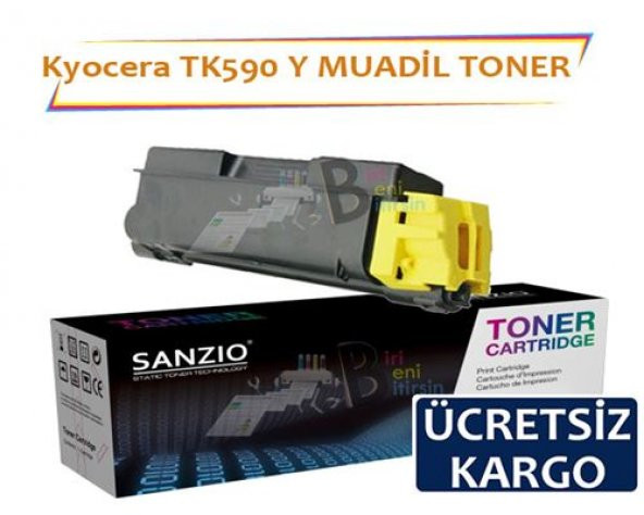 Kyocera Tk 590 Y Sarı Muadil Toner Kyocera Fs C2026 C2526 M6026 M6526