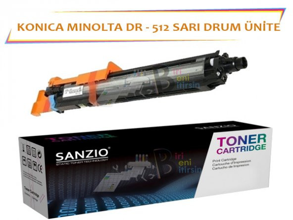 Konica Minolta DR 512Y Sarı 75.000 Sayfa Drum Ünite C224 C284 C364 C454 C551