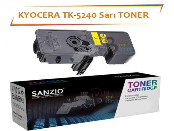 Kyocera Mita TK5240 Yellow Sarı 3000 Sayfa Muadil Toner Ecosys M5526 P5026