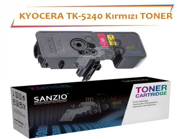 Kyocera Mita TK5240 Magenta Kırmızı 3000 Sayfa Muadil Toner Ecosys M5526 P5026