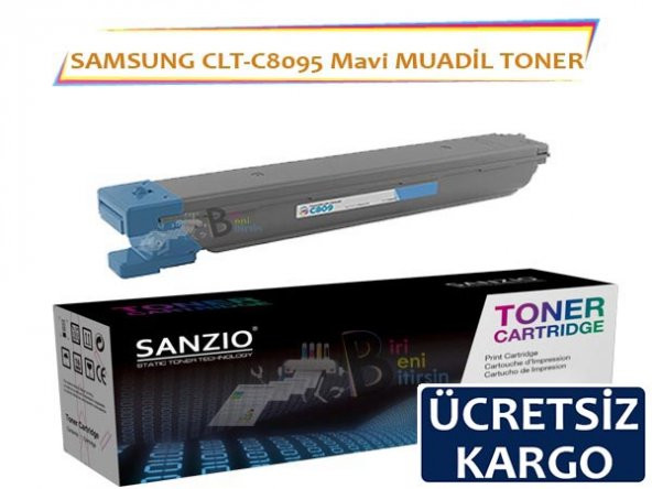 For Samsung CLT C809S Mavi Muadil Toner 20.000 Sayfa MultiXpress CLX 9201NA 9251NA 9301NA